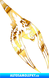 Samolepka Predators 063 pravá chrom fólie zlatá zrcadlová