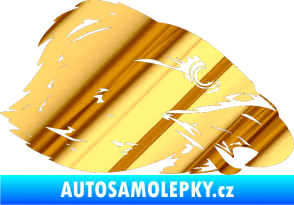 Samolepka Predators 064 pravá chrom fólie zlatá zrcadlová