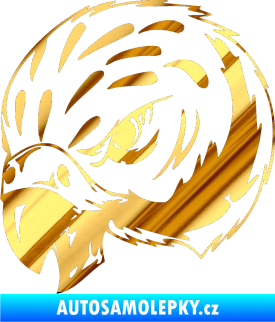 Samolepka Predators 065 levá chrom fólie zlatá zrcadlová