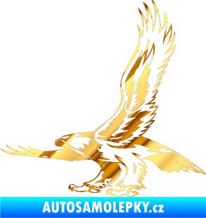 Samolepka Predators 068 levá chrom fólie zlatá zrcadlová