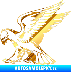 Samolepka Predators 072 levá chrom fólie zlatá zrcadlová