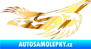 Samolepka Predators 093 levá chrom fólie zlatá zrcadlová