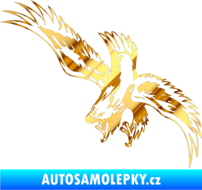 Samolepka Predators 098 levá chrom fólie zlatá zrcadlová
