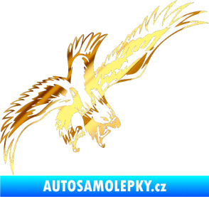 Samolepka Predators 098 pravá chrom fólie zlatá zrcadlová