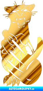 Samolepka Predators 110 levá puma chrom fólie zlatá zrcadlová