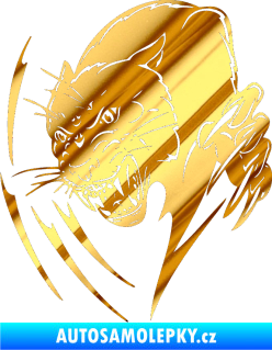 Samolepka Predators 111 levá puma chrom fólie zlatá zrcadlová
