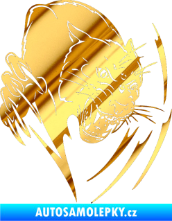 Samolepka Predators 111 pravá puma chrom fólie zlatá zrcadlová