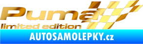 Samolepka Puma limited edition pravá chrom fólie zlatá zrcadlová