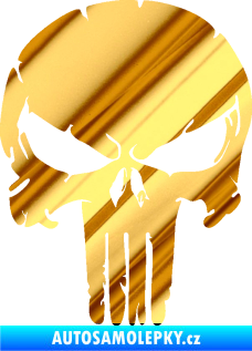 Samolepka Punisher 004 chrom fólie zlatá zrcadlová
