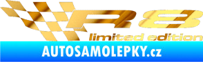 Samolepka R8 limited edition levá chrom fólie zlatá zrcadlová