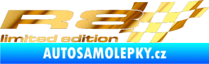 Samolepka R8 limited edition pravá chrom fólie zlatá zrcadlová