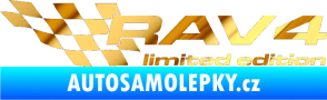 Samolepka RAV4 limited edition levá chrom fólie zlatá zrcadlová