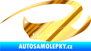 Samolepka Rejnok 002 levá chrom fólie zlatá zrcadlová