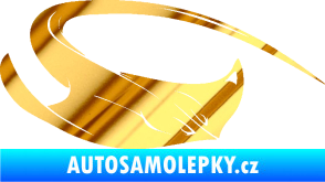 Samolepka Rejnok 002 pravá chrom fólie zlatá zrcadlová