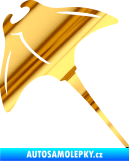 Samolepka Rejnok 004  levá manta chrom fólie zlatá zrcadlová