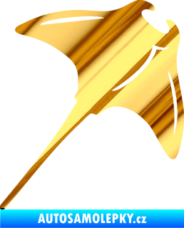 Samolepka Rejnok 004  pravá manta chrom fólie zlatá zrcadlová