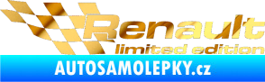 Samolepka Renault limited edition levá chrom fólie zlatá zrcadlová