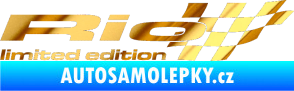 Samolepka Rio limited edition pravá chrom fólie zlatá zrcadlová