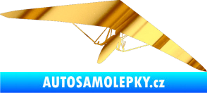 Samolepka Rogalo 001 pravá chrom fólie zlatá zrcadlová