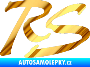 Samolepka RS nápis 002 chrom fólie zlatá zrcadlová