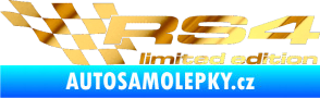 Samolepka RS4 limited edition levá chrom fólie zlatá zrcadlová