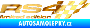 Samolepka RS4 limited edition pravá chrom fólie zlatá zrcadlová