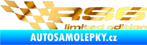 Samolepka RS6 limited edition levá chrom fólie zlatá zrcadlová