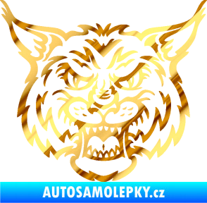 Samolepka Rys 001 chrom fólie zlatá zrcadlová