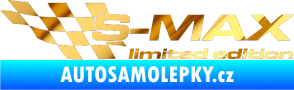 Samolepka S-MAX limited edition levá chrom fólie zlatá zrcadlová