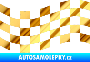 Samolepka Šachovnice 006 chrom fólie zlatá zrcadlová