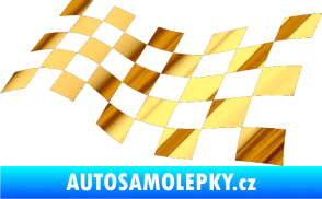 Samolepka Šachovnice 014 chrom fólie zlatá zrcadlová