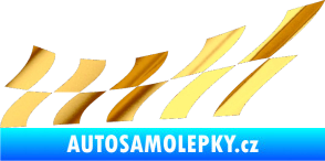 Samolepka Šachovnice 029 chrom fólie zlatá zrcadlová