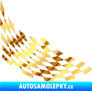 Samolepka Šachovnice 040 chrom fólie zlatá zrcadlová