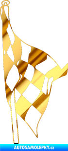 Samolepka Šachovnice 059 chrom fólie zlatá zrcadlová