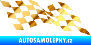 Samolepka Šachovnice 076 chrom fólie zlatá zrcadlová