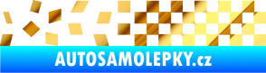 Samolepka Šachovnice 081 chrom fólie zlatá zrcadlová