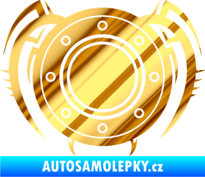 Samolepka Samolepka na víčko od nádrže 001 chrom fólie zlatá zrcadlová