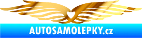 Samolepka Samolepka na zadní okno 002 srdce chrom fólie zlatá zrcadlová