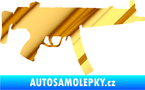 Samolepka Samopal 001 pravá chrom fólie zlatá zrcadlová