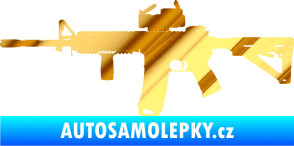 Samolepka Samopal 003 levá chrom fólie zlatá zrcadlová