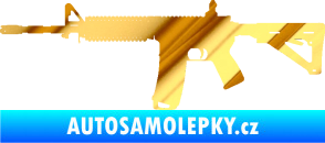 Samolepka Samopal 004 levá chrom fólie zlatá zrcadlová