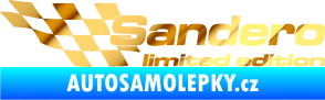 Samolepka Sandero limited edition levá chrom fólie zlatá zrcadlová