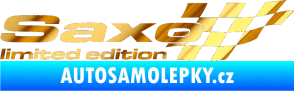 Samolepka Saxo limited edition pravá chrom fólie zlatá zrcadlová