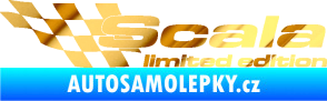Samolepka Scala limited edition levá chrom fólie zlatá zrcadlová