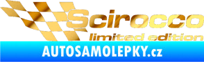 Samolepka Scirocco limited edition levá chrom fólie zlatá zrcadlová