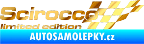 Samolepka Scirocco limited edition pravá chrom fólie zlatá zrcadlová