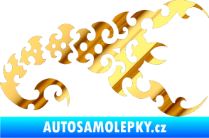 Samolepka Štír 015 pravá chrom fólie zlatá zrcadlová