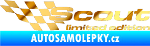 Samolepka Scout limited edition levá chrom fólie zlatá zrcadlová