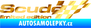 Samolepka Scudo limited edition pravá chrom fólie zlatá zrcadlová