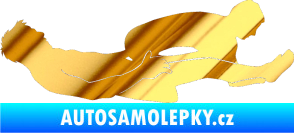 Samolepka Sexy siluety 029 chrom fólie zlatá zrcadlová
